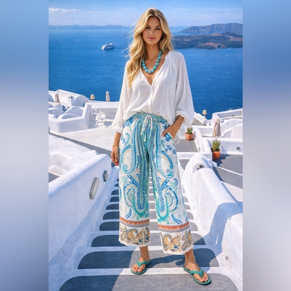 Spring/summer 🆕French Riviera ZARA mediterranean vibes pant Xs waist 29